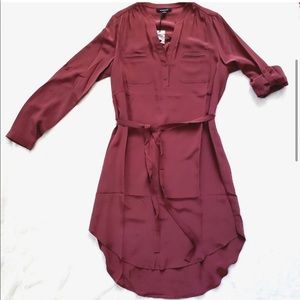 Like new Acrobat rose silk shirt dress